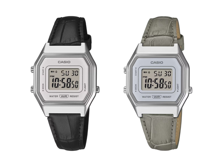 De Casio LA680WEL-1 (links) en LA680WEL-8A2 (rechts) horloges. (Afbeeldingsbron: Casio)
