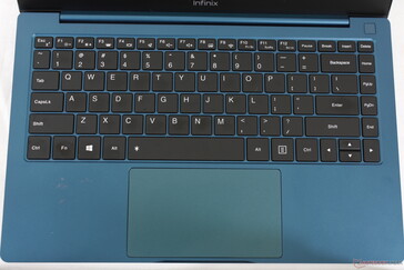 Dezelfde toetsen als op de InBook X1 Pro, maar met enkele secundaire functies en een verwisseld Caps Lock-lampje