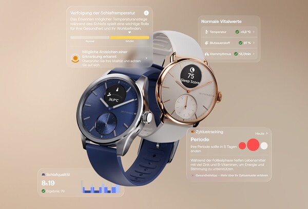 De Withings ScanWatch 2 heeft een bijgewerkt besturingssysteem met nieuwe functies. (Afbeeldingsbron: Withings)