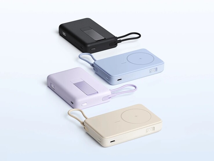 De Xiaomi Magnetic Power Bank 10000 (afgebeeld) met ingebouwde standaard. (Afbeeldingsbron: Xiaomi)