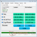 AS SSD - EX400U op de Razer Blade 16 Thunderbolt