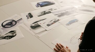 Tesla ontwerpschetsen