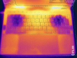U kunt de grootte van het touchpad zien op de infraroodafbeelding.