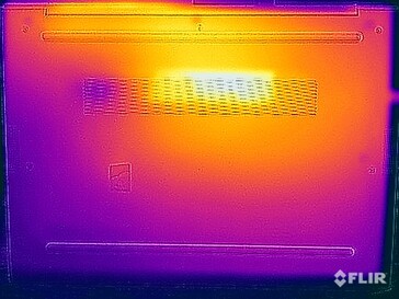 Oppervlaktetemperaturen tijdens de stresstest (onder)