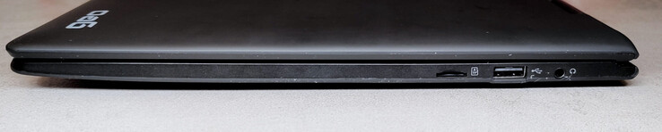 miniSD-kaartlezer; USB 2.0; 3,5 mm headset