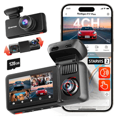 De Redtiger F17 Plus dashcam heeft een systeem met vier camera&#039;s (Afb. bron: Redtiger)