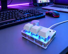 Het SayoDevice O3C mini Hall-effect toetsenblok met Hall-effect toetsen, RGB keycpas en metalen draaiknop