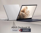 Intel-ZenBook 14 vs. AMD-ZenBook 14 (Afbeelding bron: Asus met bewerkingen)