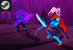 Het snelle boss rush-spel Furi is voor een historisch lage prijs verkrijgbaar op Steam. Bewerkt screenshot van het spel. (Afbeeldingsbron: Steam)
