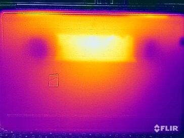 Oppervlaktetemperaturen tijdens de stresstest (onder)