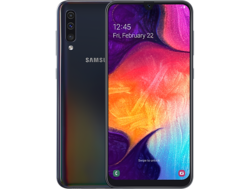 Samsung Galaxy A50 smartphone. Testmodel geleverd door notebooksbilliger.de.