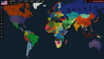 Een afbeelding van de wereldkaart in Age of History 3.