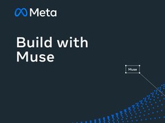 Meta-logo met de tekst „Build with Muse“ op een donkere achtergrond