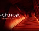 Een banner die de Crimson Eye-update van Phasmophobia toont