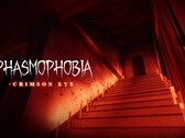 Een banner die de Crimson Eye-update van Phasmophobia toont