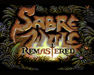 Een screengrab van het titelscherm van Sabre Wulf Remastered (bron: Saberman RetroNews YT)