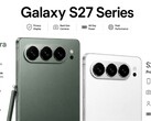 Ontwerpschetsen wijzen op een horizontale cameraopstelling voor de Samsung Galaxy S27 Ultra en Galaxy S27 Pro.