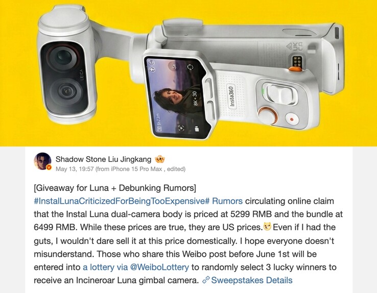 De CEO van Insta360 heeft geen verdere details of rechtvaardiging gegeven voor deze steile internationale prijsstelling.