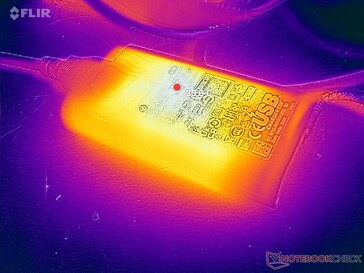 AC-adapter bereikt meer dan 40 C bij zware belastingen