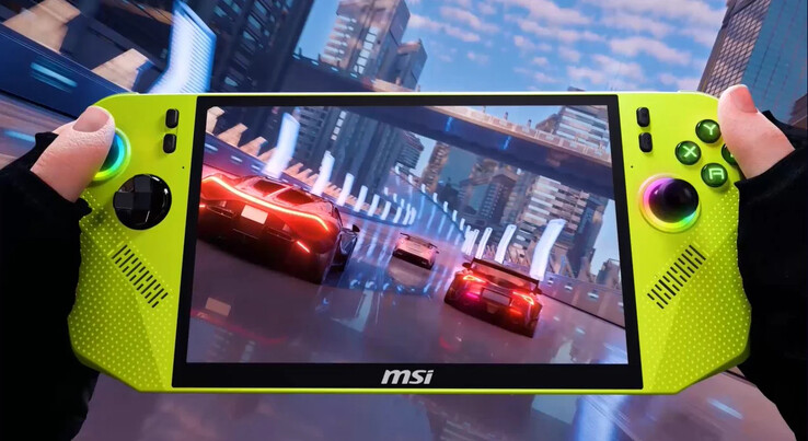 De Claw A8, of Claw 8 Ryzen Edition zoals hij ook wel wordt genoemd, heeft een 8-inch en 120 Hz IPS-scherm. (Afbeeldingsbron: MSI)