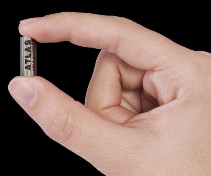 De buisjes voor de Atlas Eon 100 bevatten gedehydrateerd synthetisch DNA waarin geschreven gegevens worden opgeslagen. (Afbeeldingsbron: Atlas Data Storage)