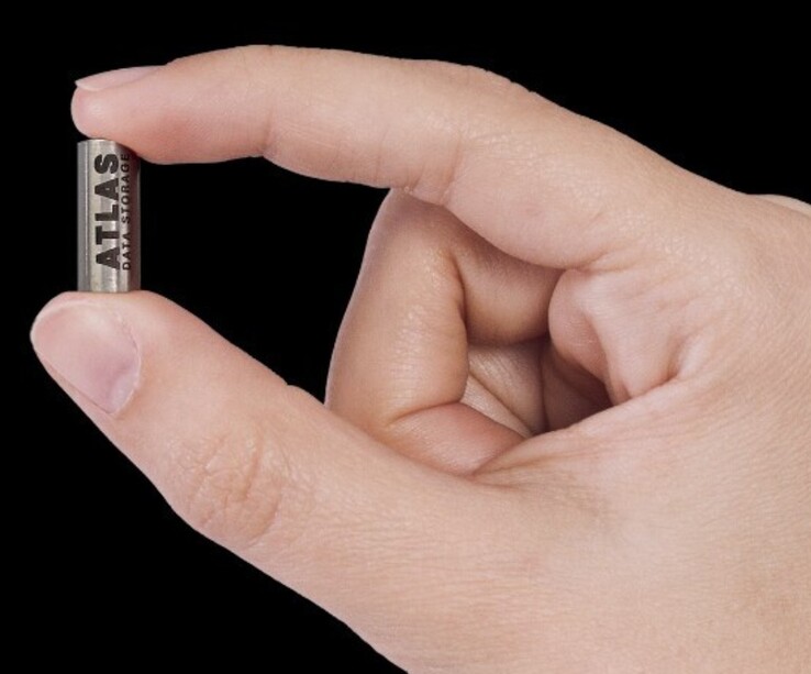 De buisjes voor de Atlas Eon 100 bevatten gedehydrateerd synthetisch DNA waarin geschreven gegevens worden opgeslagen. (Afbeeldingsbron: Atlas Data Storage)