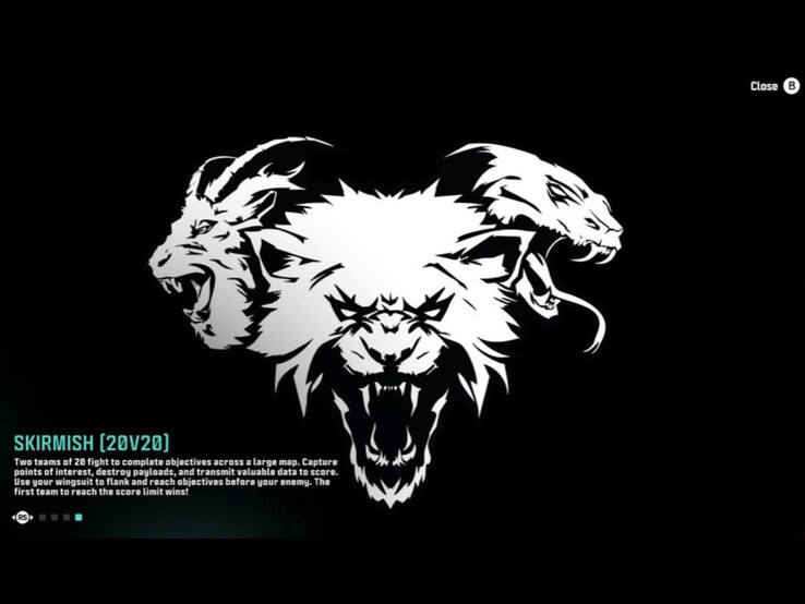 Gelekt screenshot van de Skirmish spelmodus van Black Ops 7. (Afbeelding bron: CharlieIntel op XCancel)