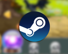 Een screenshot van het spel met het Steam-logo erbovenop.