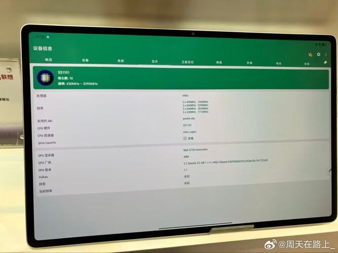 Lenovo SS1101 specificaties (afbeeldingsbron: Telegram - privégroep)