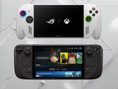 ROG Xbox Ally en Steam Deck OLED afgebeeld