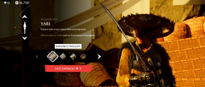 De "Shinobi's Twilight" yari skin (bron: Sony)