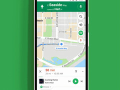 De muziekbesturing is verdwenen uit Google Maps. (Afbeeldingsbron: Spotify)