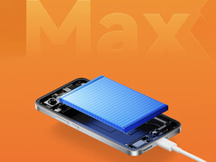 De Note 17 Pro Max zal ook ondersteuning bieden voor snelladen met 100 W. Afbeelding: een promotiefoto waarop de grote batterij wordt benadrukt.
