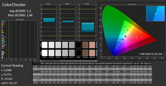 CalMAN: ColorChecker (niet gekalibreerd)