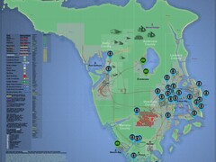 GTA 6 interactieve kaart met namen en locaties in het spel. (Afbeelding bron: kalterapfel123)