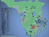 GTA 6 interactieve kaart met namen en locaties in het spel. (Afbeelding bron: kalterapfel123)