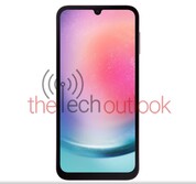 Galaxy A24 - donkerrood. (Beeldbron: Thetechoutlook)