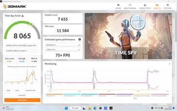 Time Spy in de modus Prestaties