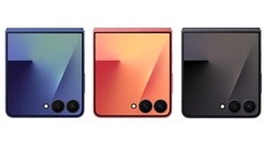 Een eerste levensechte afbeelding van de Samsung Galaxy Z Flip7 met de verpakking en het display van de omslag ingeschakeld, circuleert nu online. (Afbeeldingsbron: Evan Blass)