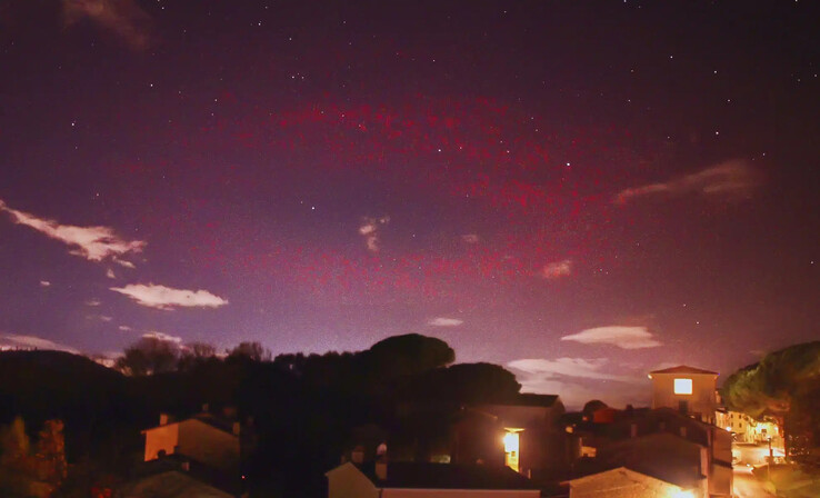 Afbeelding van de rode halo, vastgelegd door Valter Binotto op 17 november. (Afbeeldingsbron: Valter Binotto)