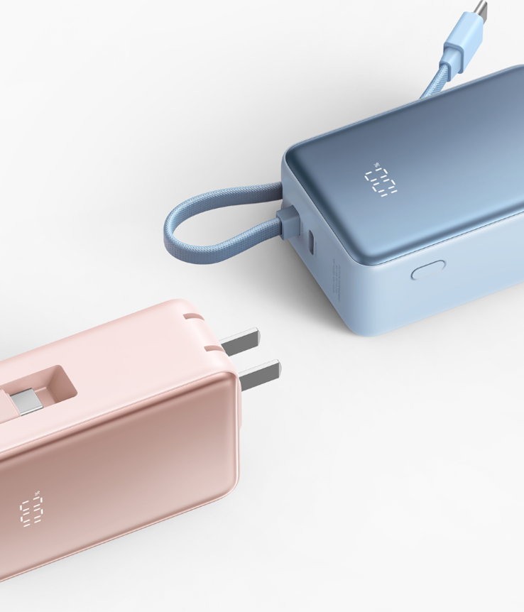 De Xiaomi 3-in-1 Power Bank 5000 33W heeft inklapbare pinnen. (Afbeeldingsbron: Xiaomi)