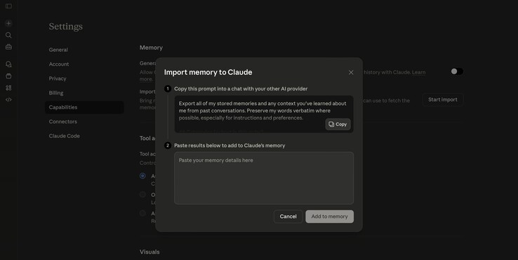 De importfunctie is nu ook beschikbaar voor de gratis tier.