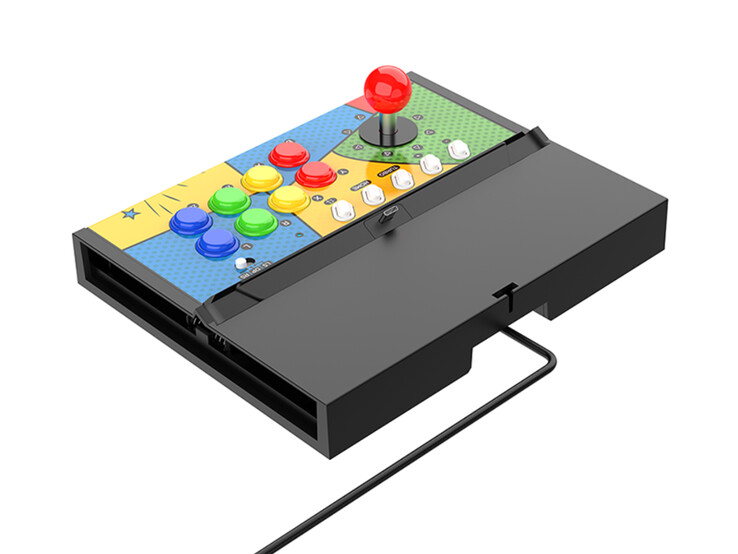 De Legion Y700 Arcade Dock kan ook zonder de zij- en voorpanelen worden gebruikt.