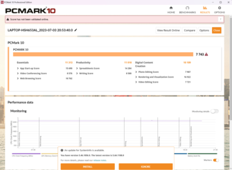 PCMark 10 resultaat