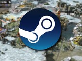 Een afbeelding met het Steam-logo en de game Endless Legend, die momenteel met 75% korting wordt aangeboden.