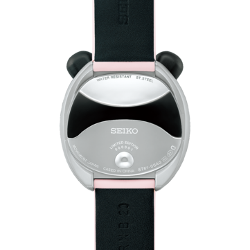 De Seiko power design project panda-chronograaf in roze