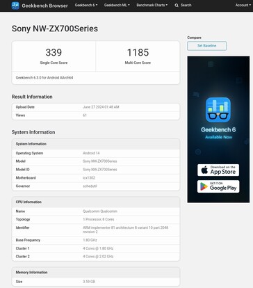 (Afbeeldingsbron: Geekbench)