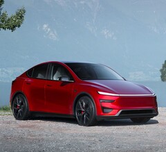 De elektrische Tesla Model Y (Afb. bron: Tesla UK)