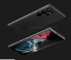De Galaxy S23 Ultra wordt volgens de geruchten gelanceerd met de aankomende Snapdragon 8 Gen 2. (Beeldbron: @OnLeaks & Smartprix)