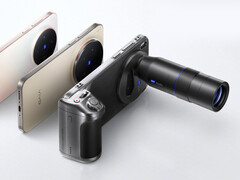 De Vivo X300 Pro met zijn camera kit accessoire bevestigd. (Afbeeldingsbron: Vivo - bewerkt)